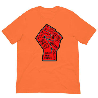 Civil Rights Fist T-shirt Orange / XS