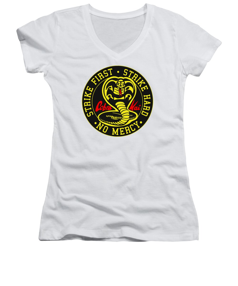 Cobra Kai Strike First - Women's V-Neck