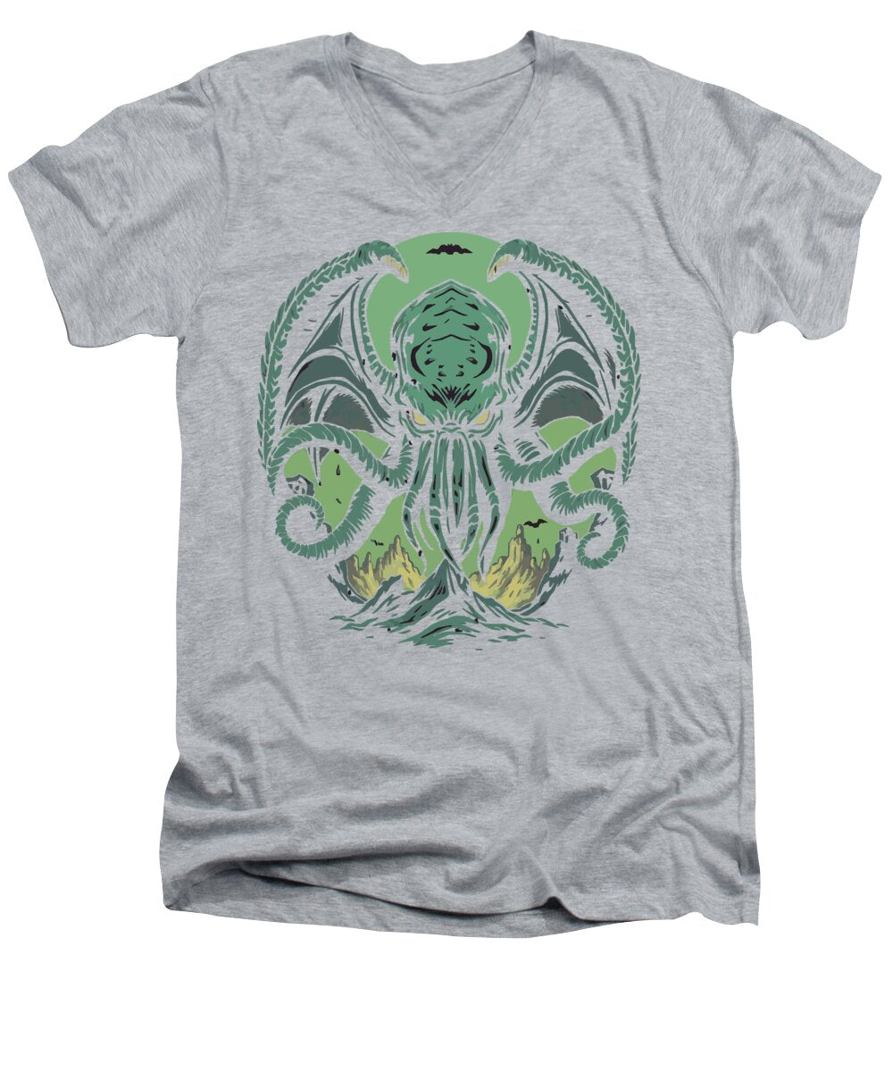 Cthulhu Demon - Men's V-Neck T-Shirt