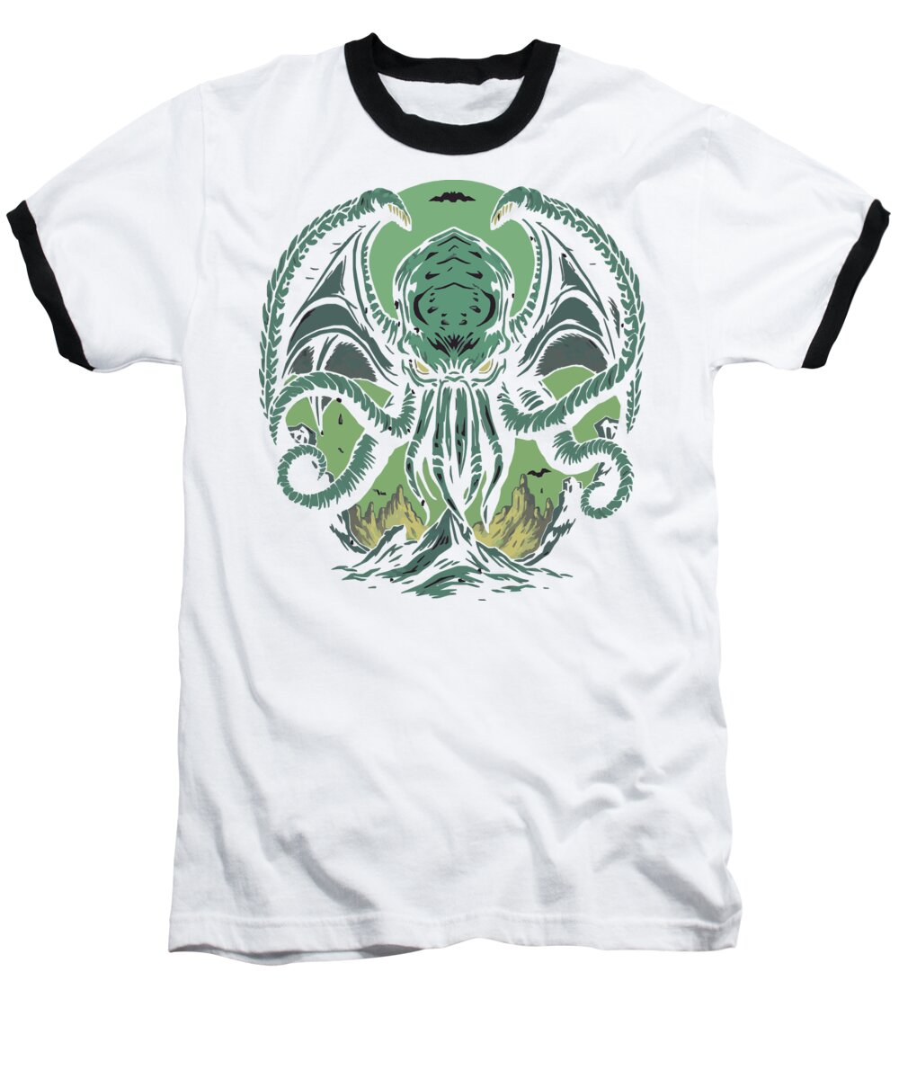 Cthulhu Demon - Baseball T-Shirt