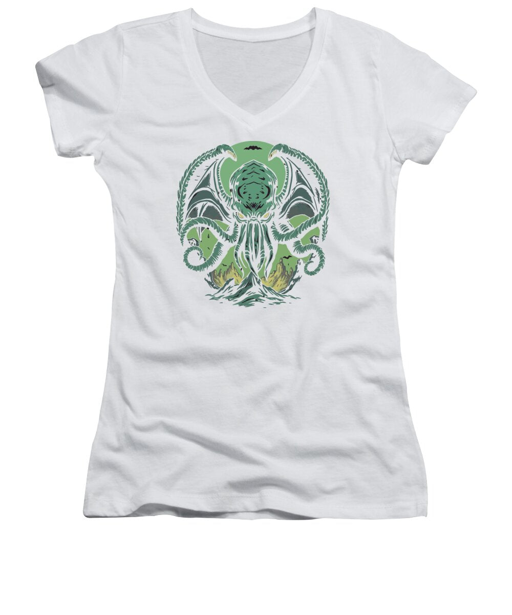 Cthulhu Demon - Women's V-Neck