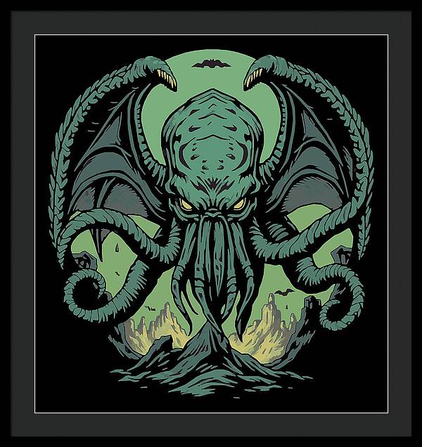 Cthulhu Demon - Framed Print