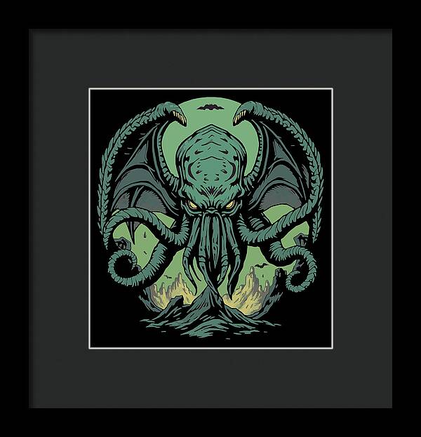 Cthulhu Demon - Framed Print