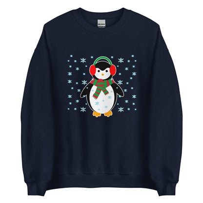 Cute Penguin Sweatshirt Navy / S