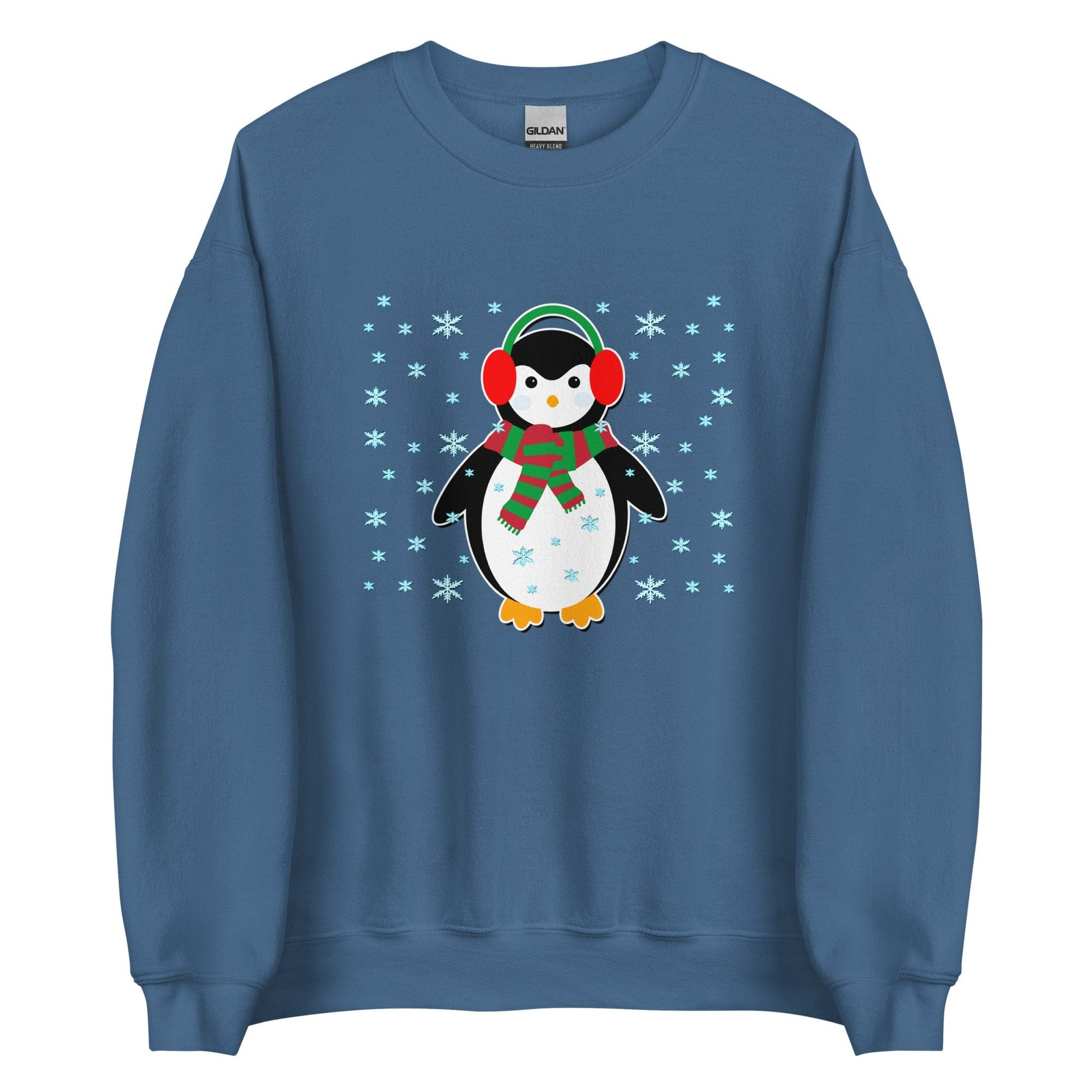 Cute Penguin Sweatshirt Indigo Blue / S