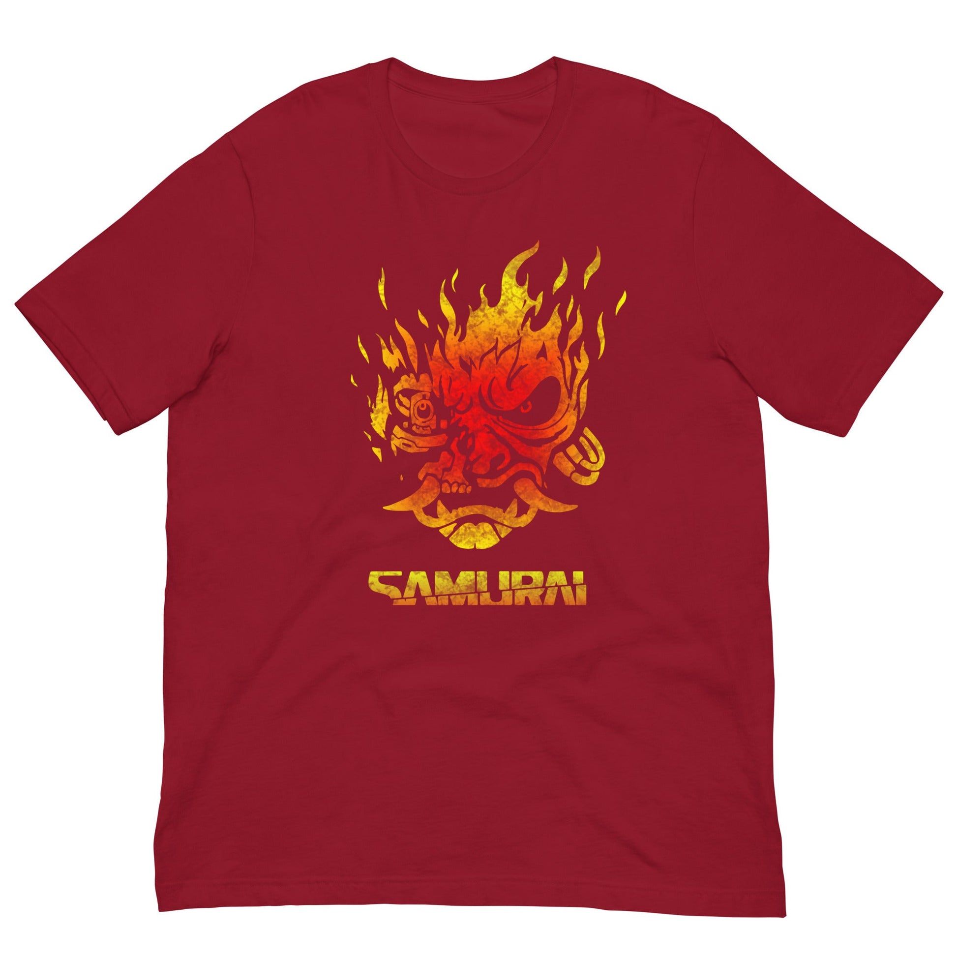 Cyberpunk Fire Demon T-shirt Cardinal / XS