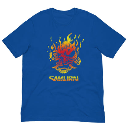 Cyberpunk Fire Demon T-shirt True Royal / S