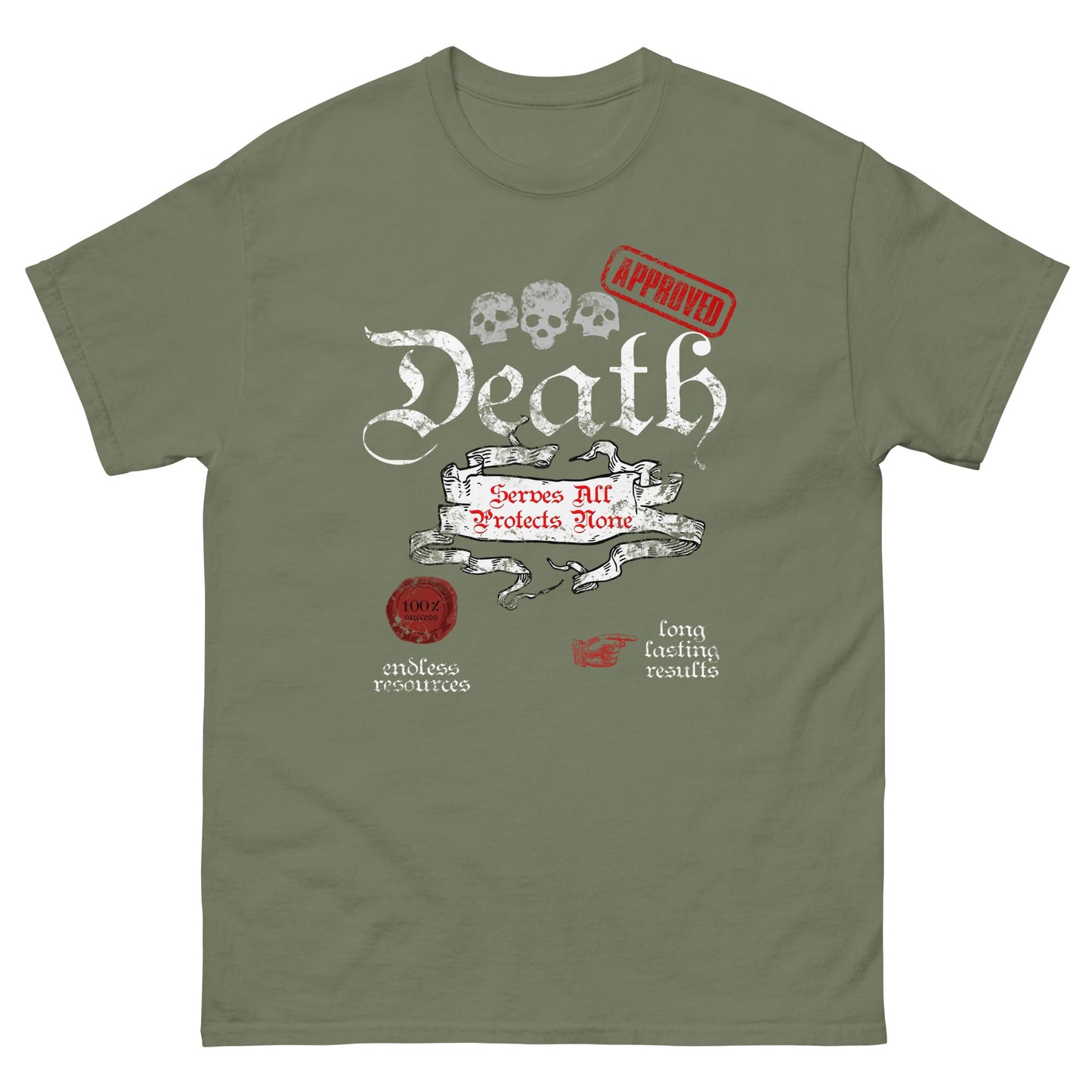 Scar Design T shirt Military Green / S Death T-Shirt