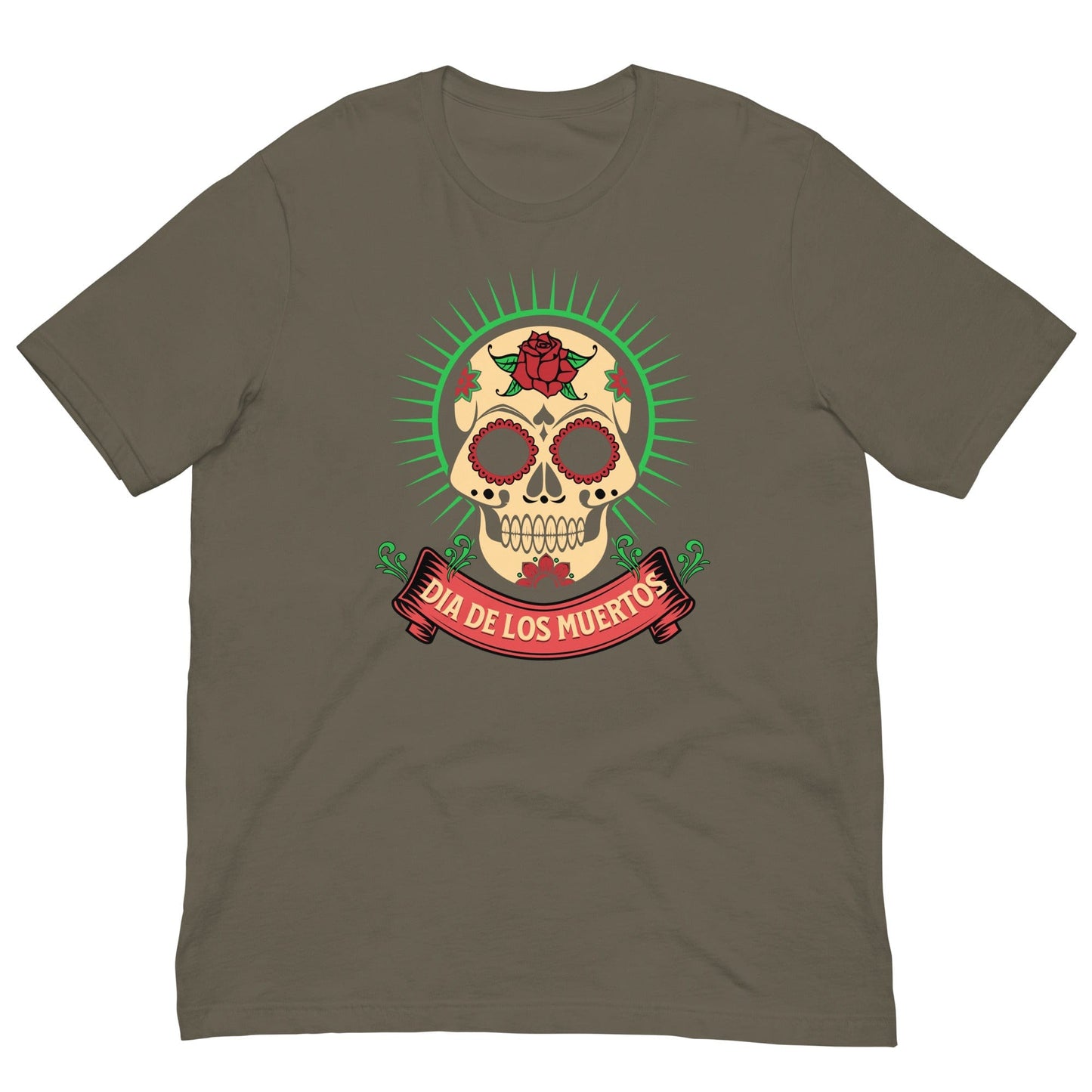 Día de Muertos T-shirt Army / S