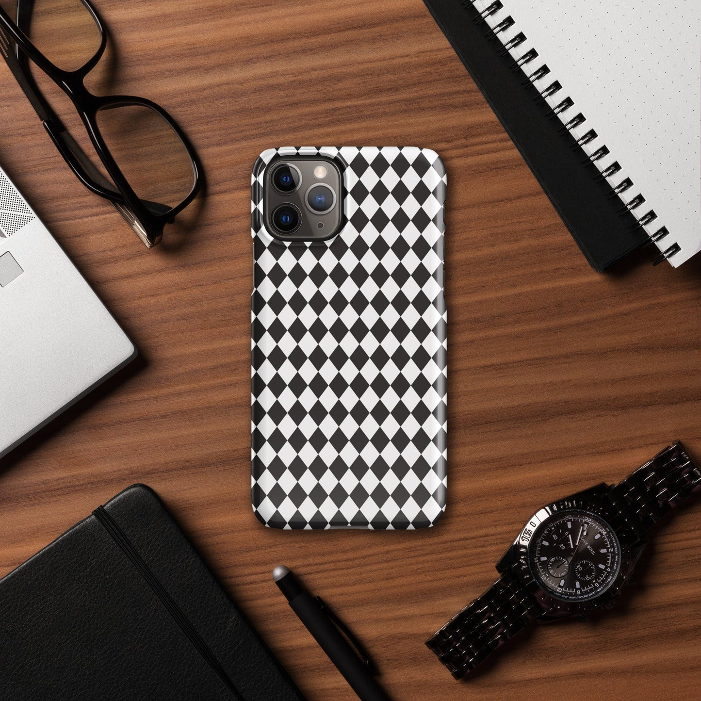 Diamonds Black and White pattern Snap case for iPhone® iPhone 11 Pro