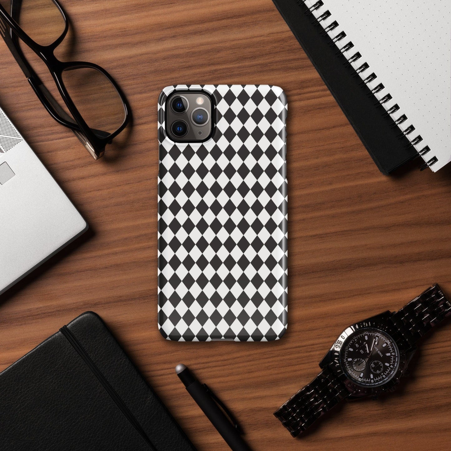 Diamonds Black and White pattern Snap case for iPhone® iPhone 11 Pro Max