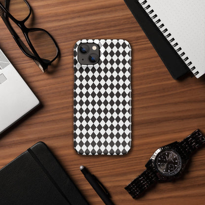 Diamonds Black and White pattern Snap case for iPhone® iPhone 14 Plus