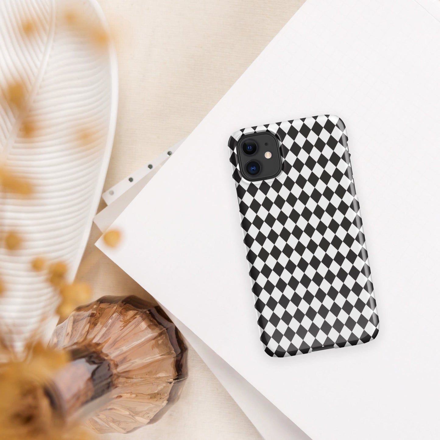 Diamonds Black and White pattern Snap case for iPhone®