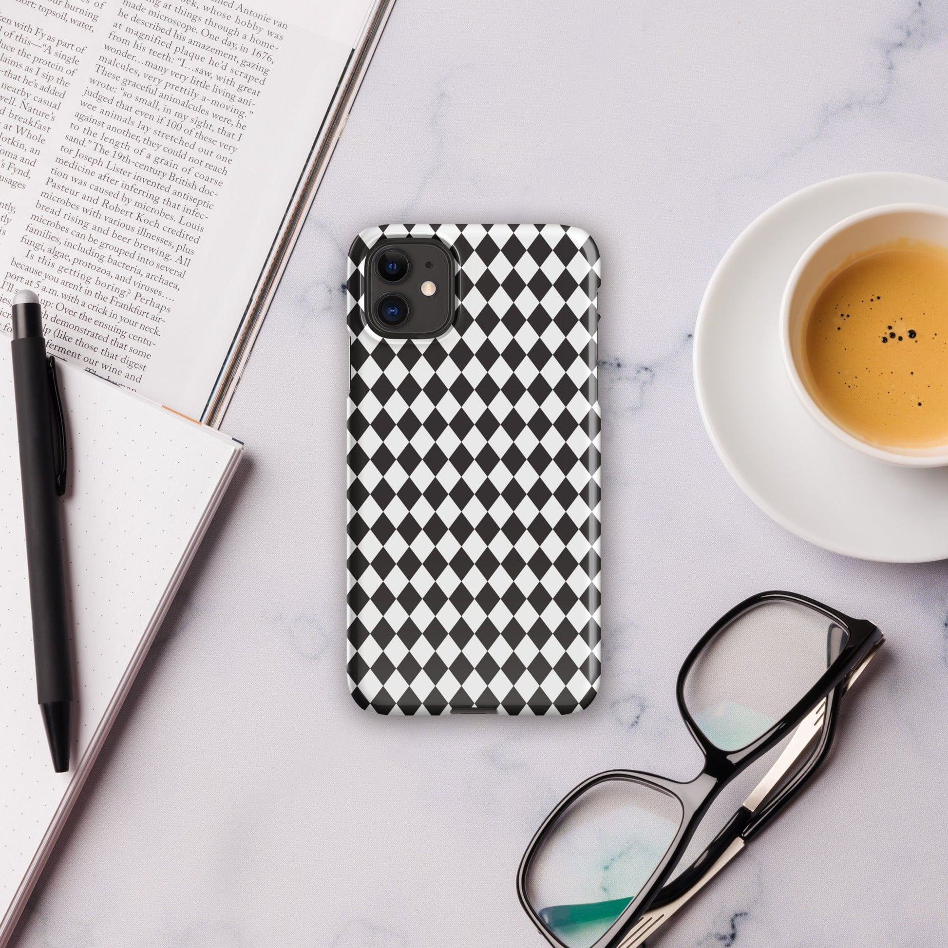 Diamonds Black and White pattern Snap case for iPhone®