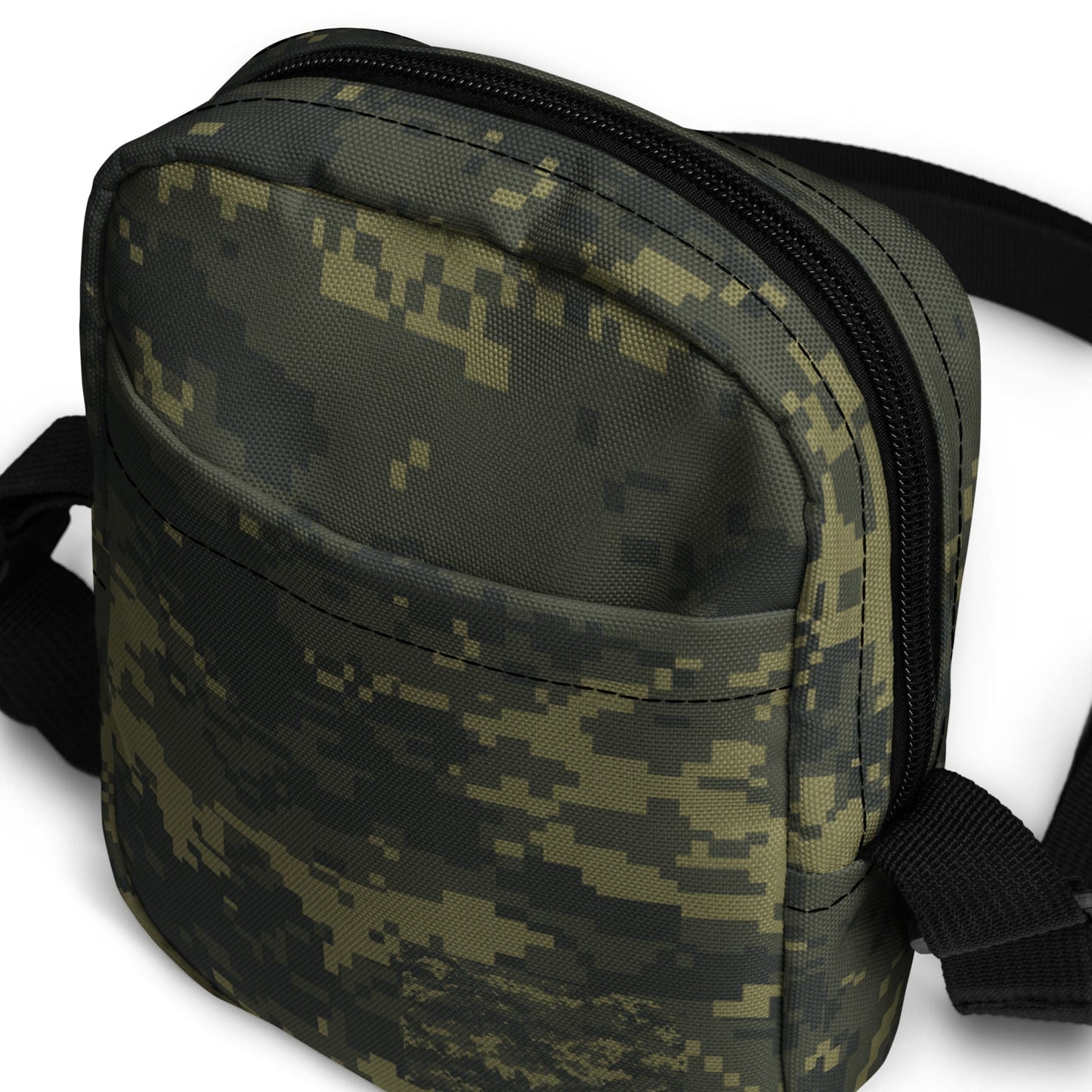 Digital Army Camo Crossbody Bag - Military Messenger Bag, Tactical Camo Shoulder Bag, Waterproof Army Sling Bag, Men’s Travel Bag, EDC Camouflage Purse