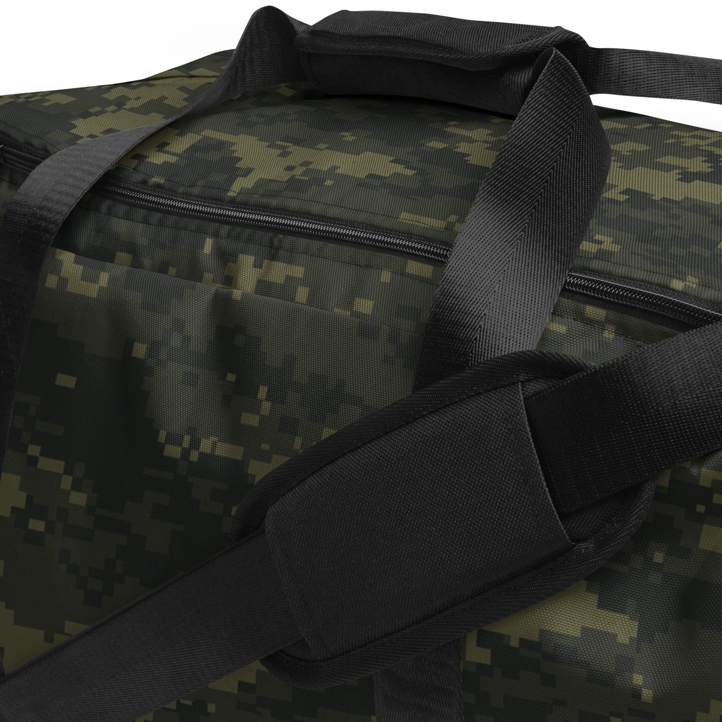 Digital Army Camo Green Duffle Bag – Military Style Travel Gym Bag, Tactical Camouflage Overnight Bag, Rugged Carry-On Weekender