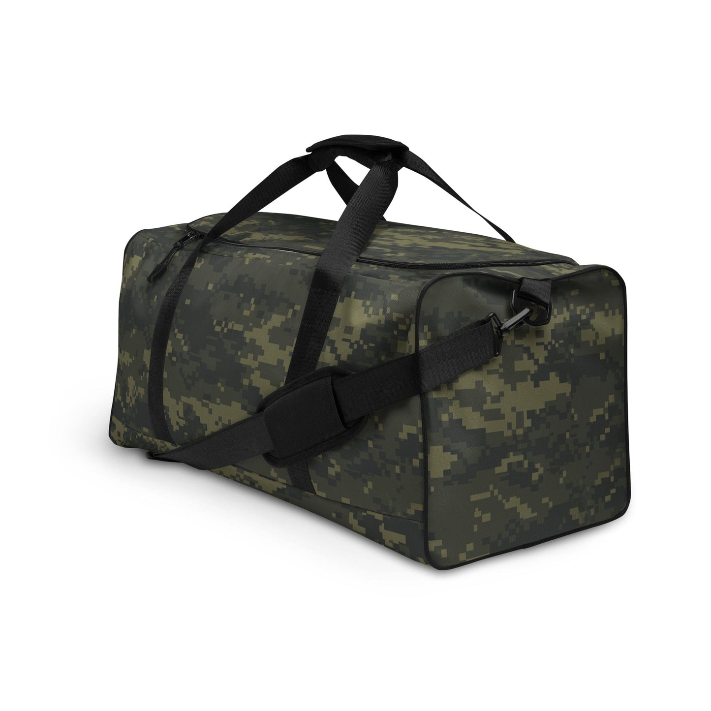 Digital Army Camo Green Duffle Bag – Military Style Travel Gym Bag, Tactical Camouflage Overnight Bag, Rugged Carry-On Weekender