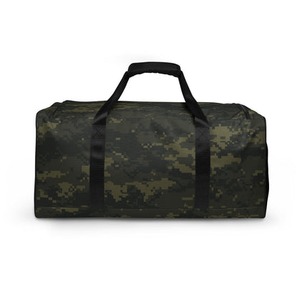 Digital Army Camo Green Duffle Bag – Military Style Travel Gym Bag, Tactical Camouflage Overnight Bag, Rugged Carry-On Weekender