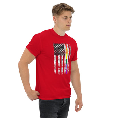 Distressed Rainbow American Flag T-shirt