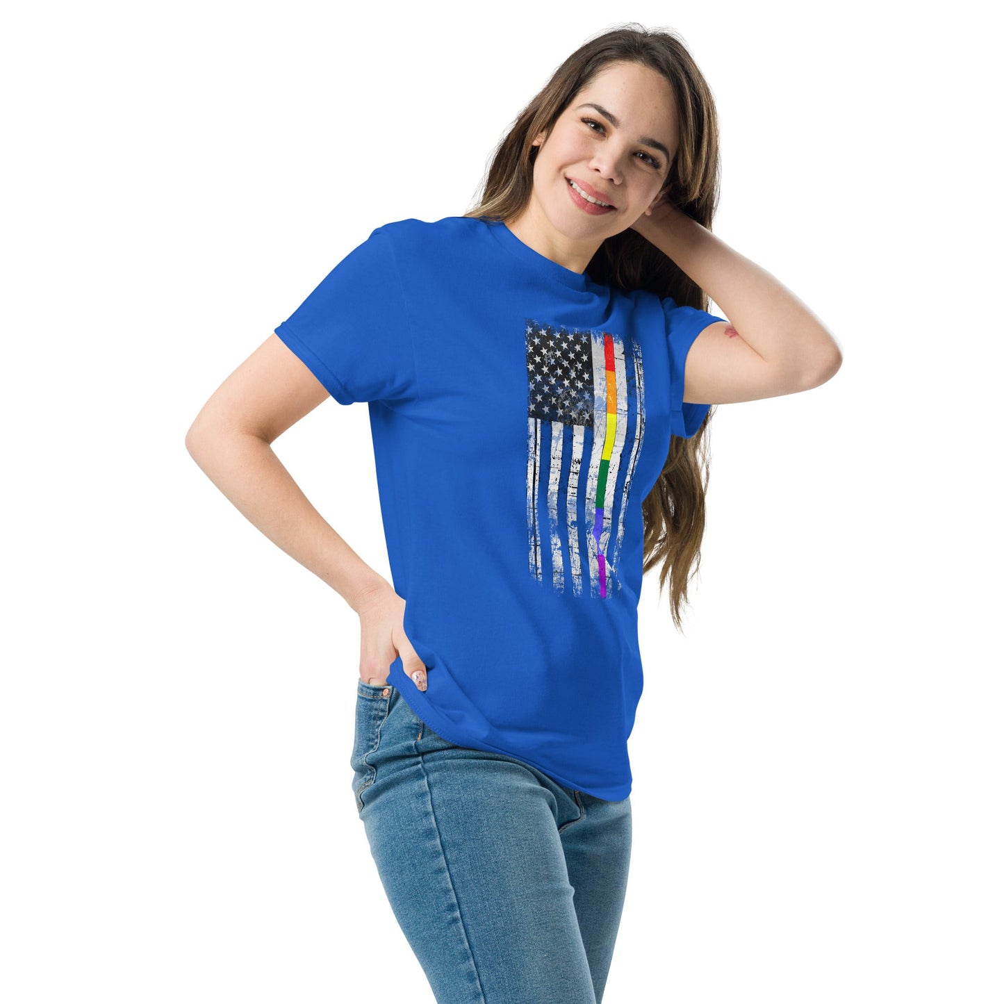 Distressed Rainbow American Flag T-shirt