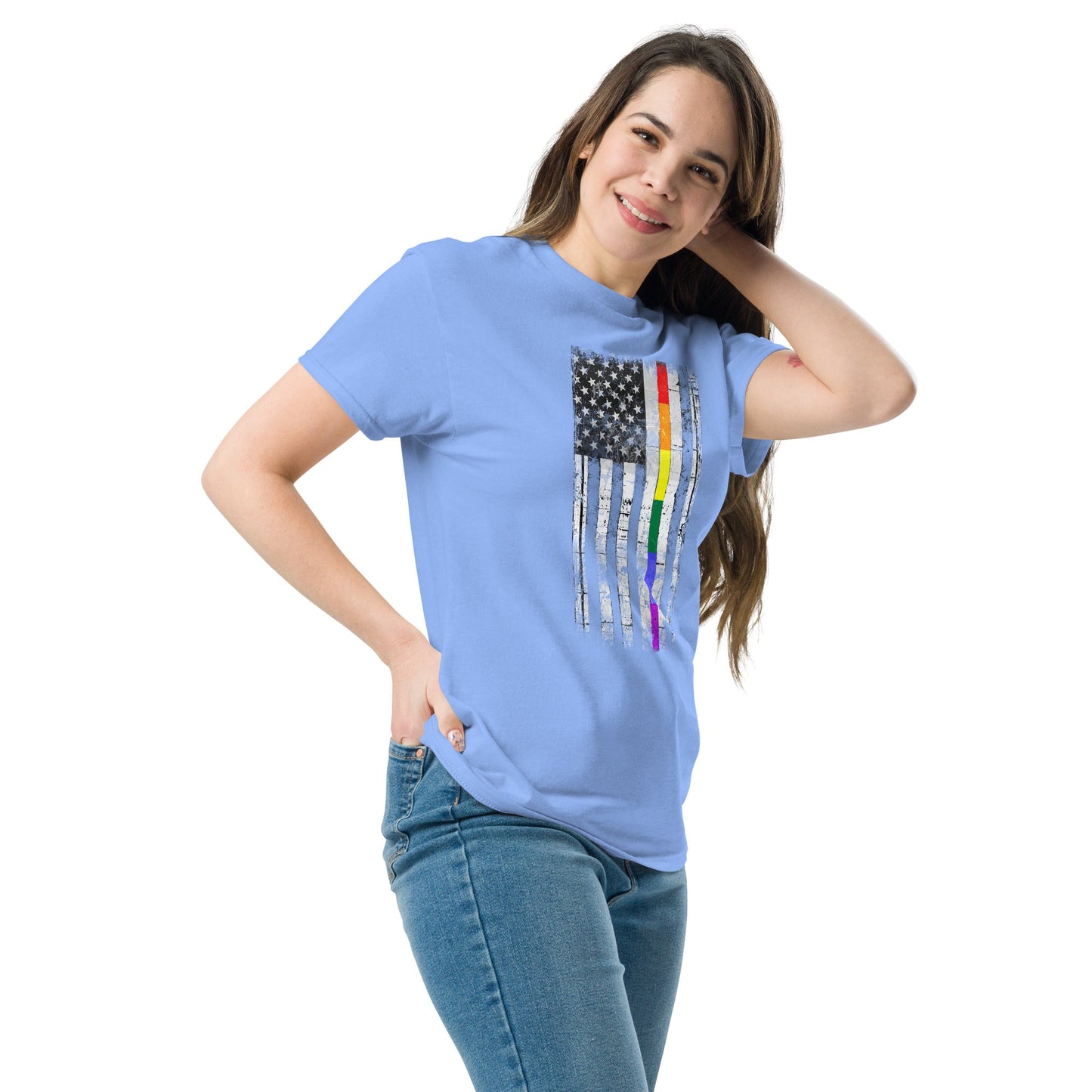 Distressed Rainbow American Flag T-shirt