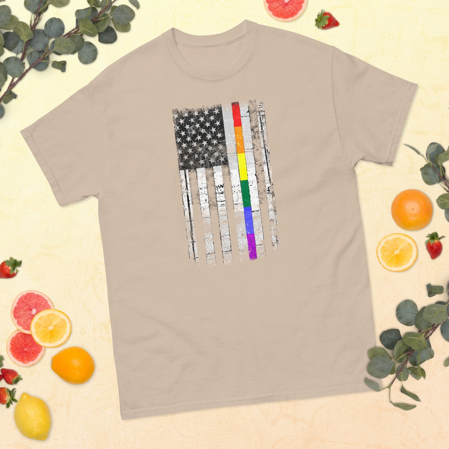 Distressed Rainbow American Flag T-shirt