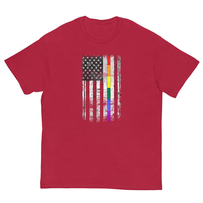 Distressed Rainbow American Flag T-shirt