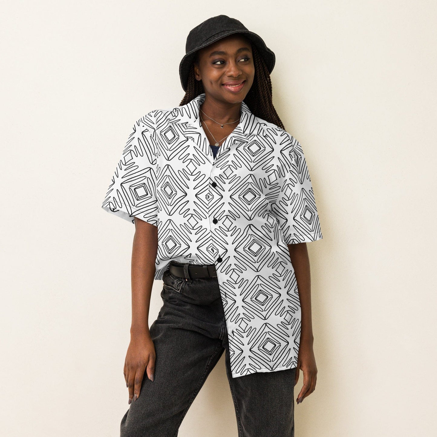 Doodle design Unisex button Shirt