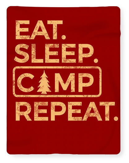 Eat Sleep Camp Repeat - Blanket