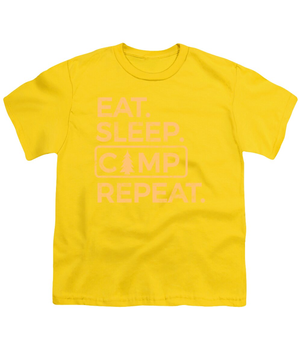 Eat Sleep Camp Repeat - Youth T-Shirt