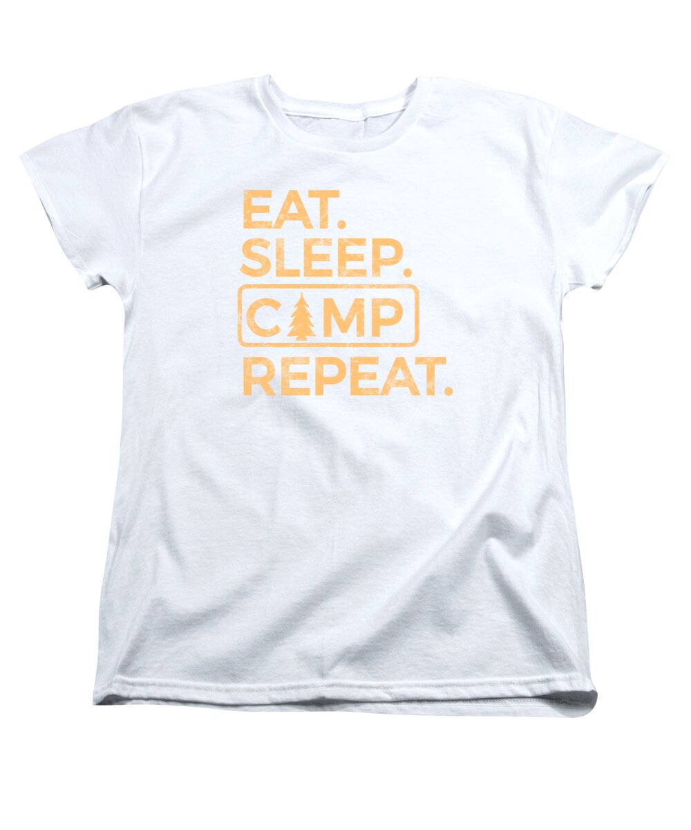 Eat Sleep Camp Repeat - Women's T-Shirt (Standard Fit)