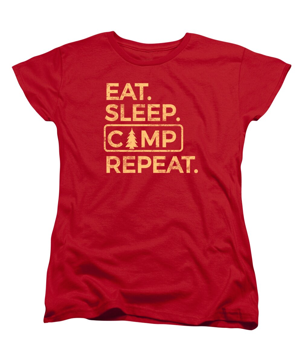 Eat Sleep Camp Repeat - Women's T-Shirt (Standard Fit)