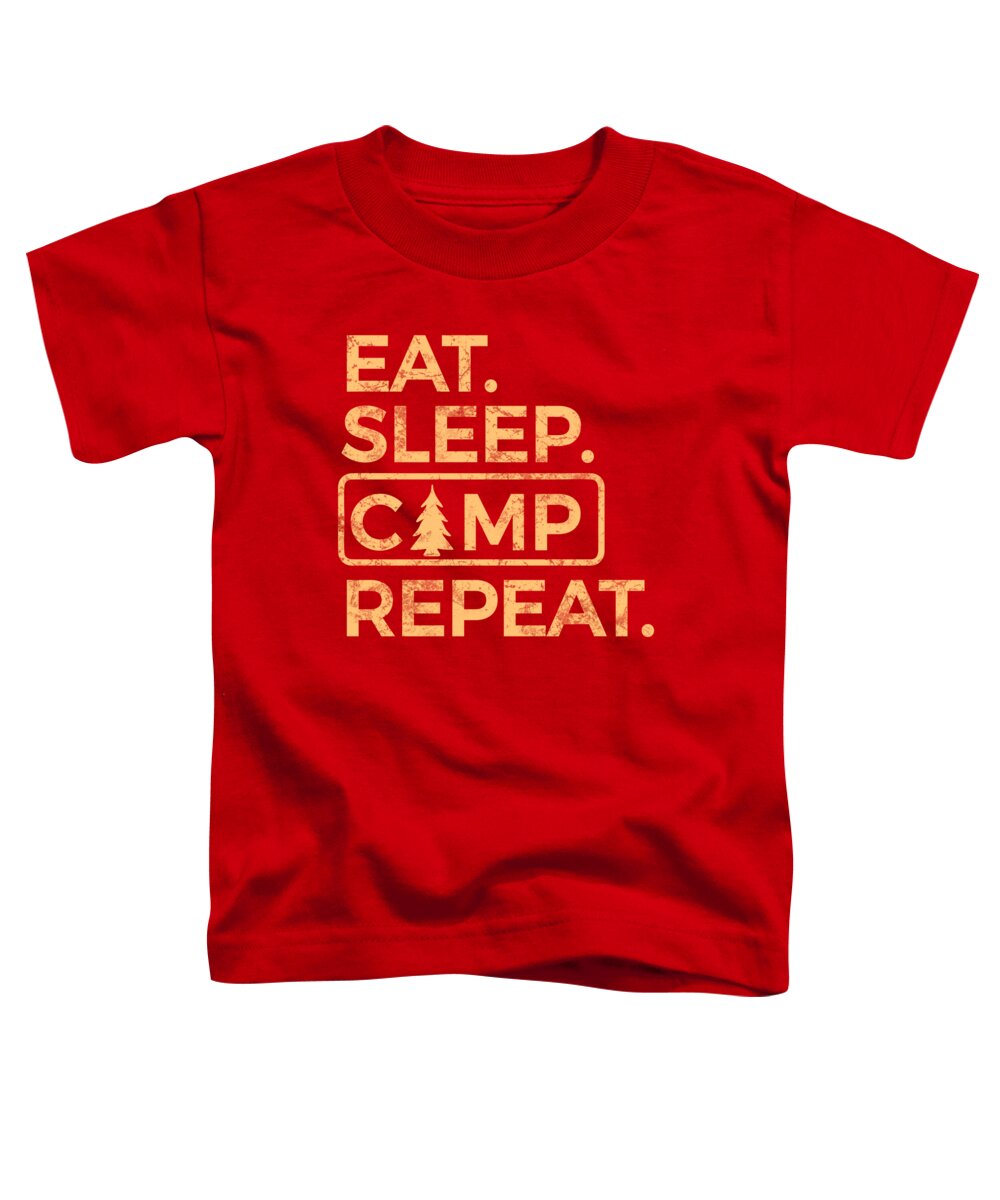 Eat Sleep Camp Repeat - Toddler T-Shirt