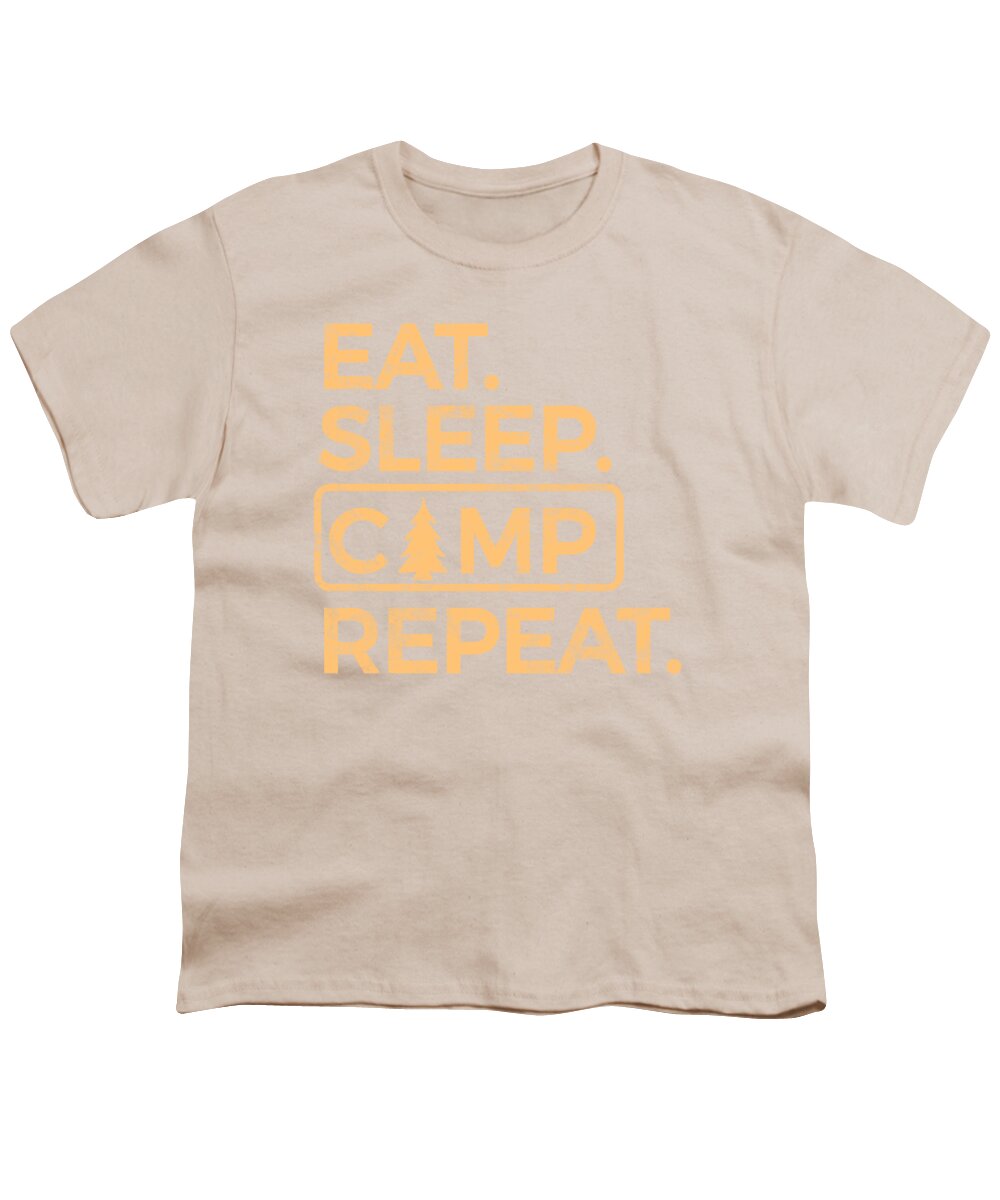 Eat Sleep Camp Repeat - Youth T-Shirt