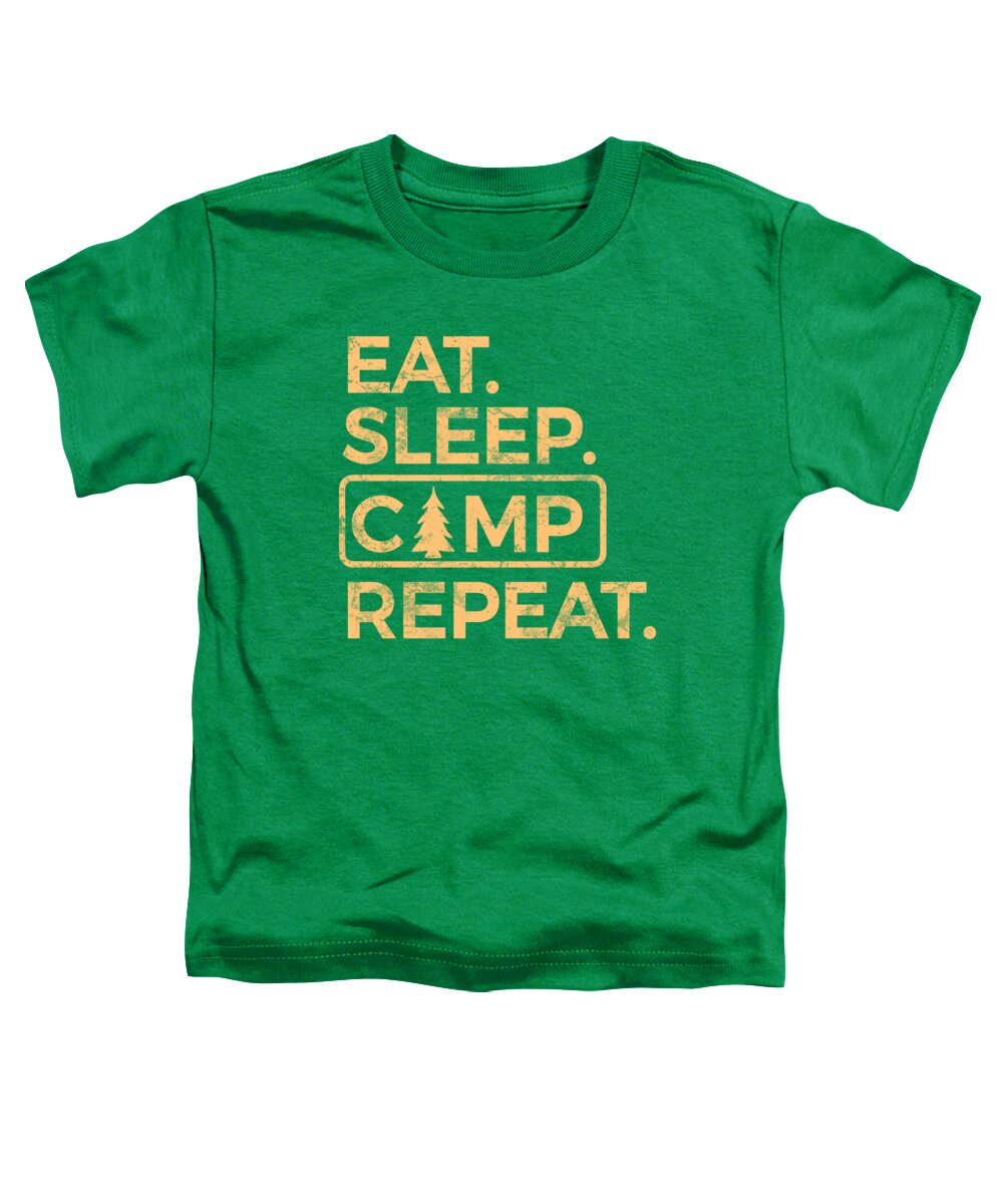 Eat Sleep Camp Repeat - Toddler T-Shirt