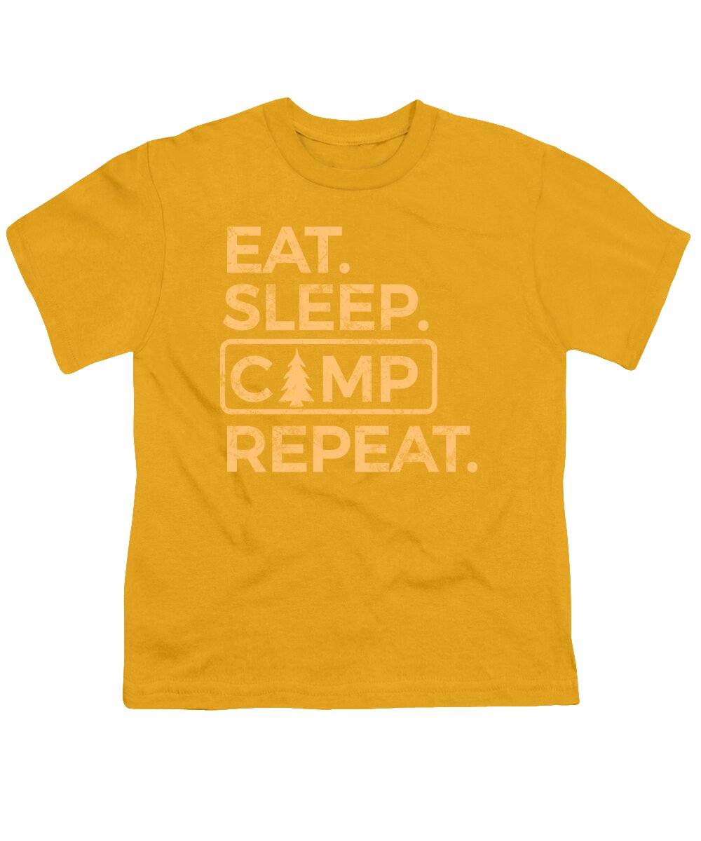 Eat Sleep Camp Repeat - Youth T-Shirt