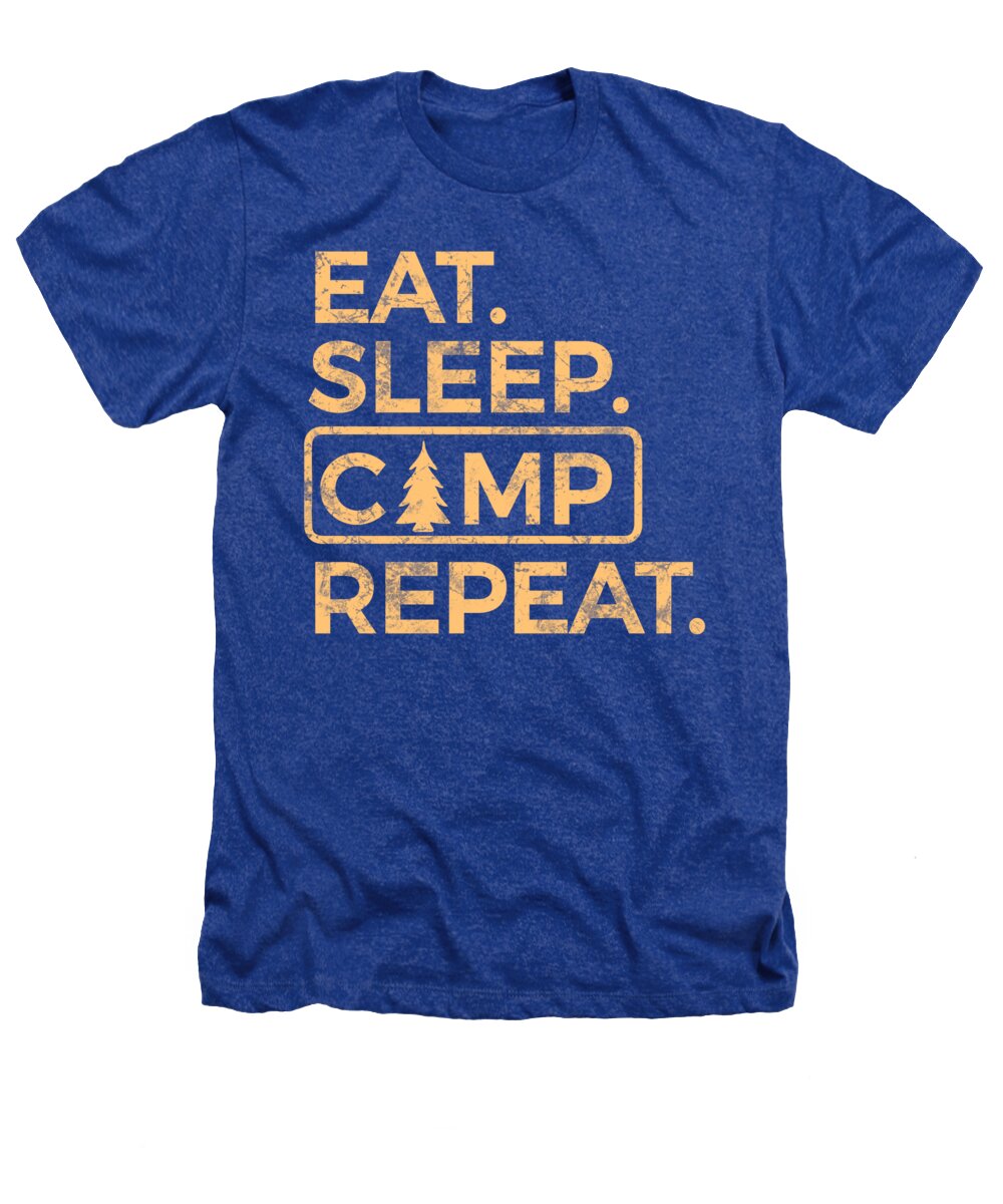 Eat Sleep Camp Repeat - Heathers T-Shirt