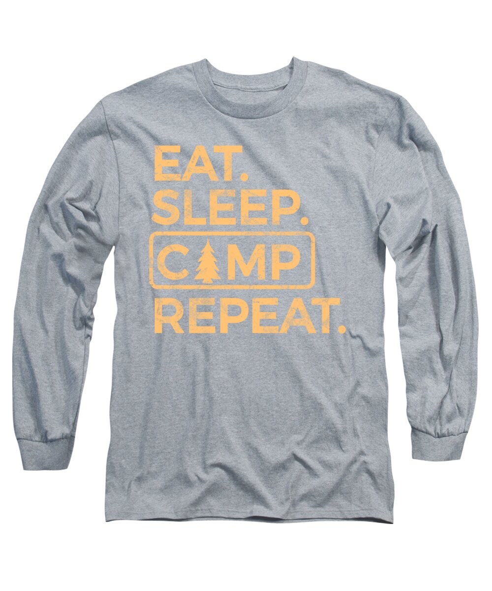 Eat Sleep Camp Repeat - Long Sleeve T-Shirt