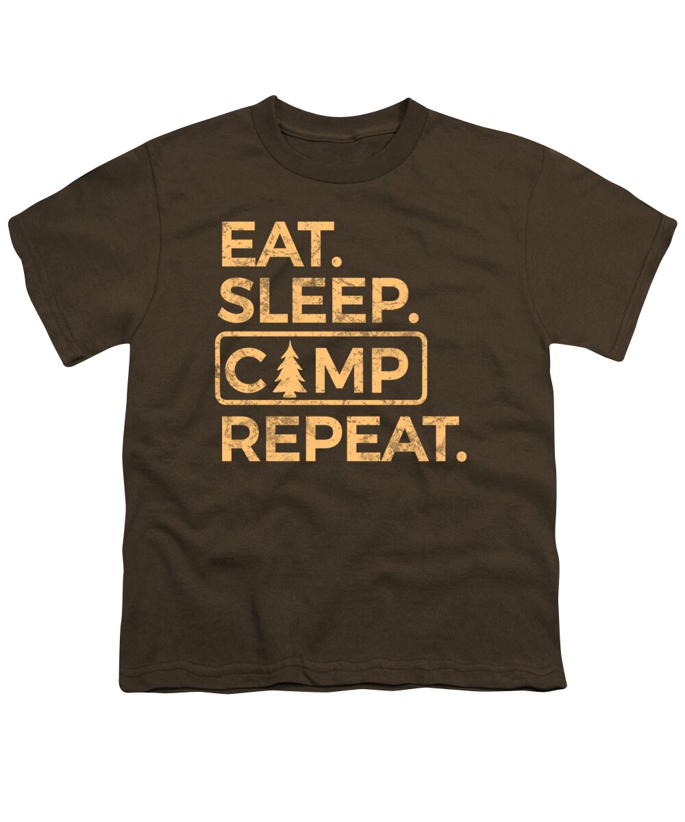 Eat Sleep Camp Repeat - Youth T-Shirt