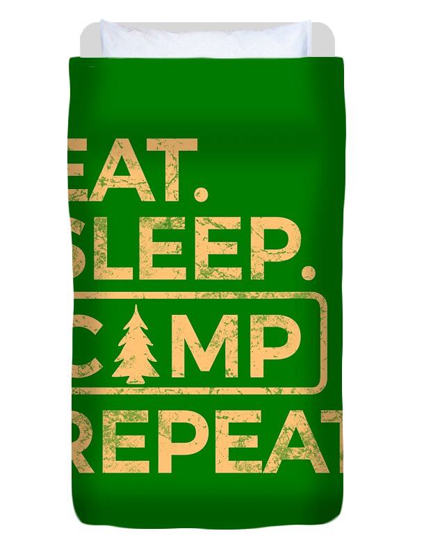 Eat Sleep Camp Repeat - Duvet Cover