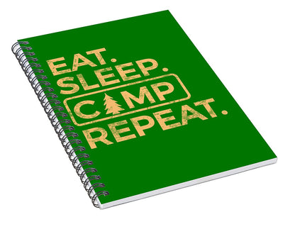 Eat Sleep Camp Repeat - Spiral Notebook