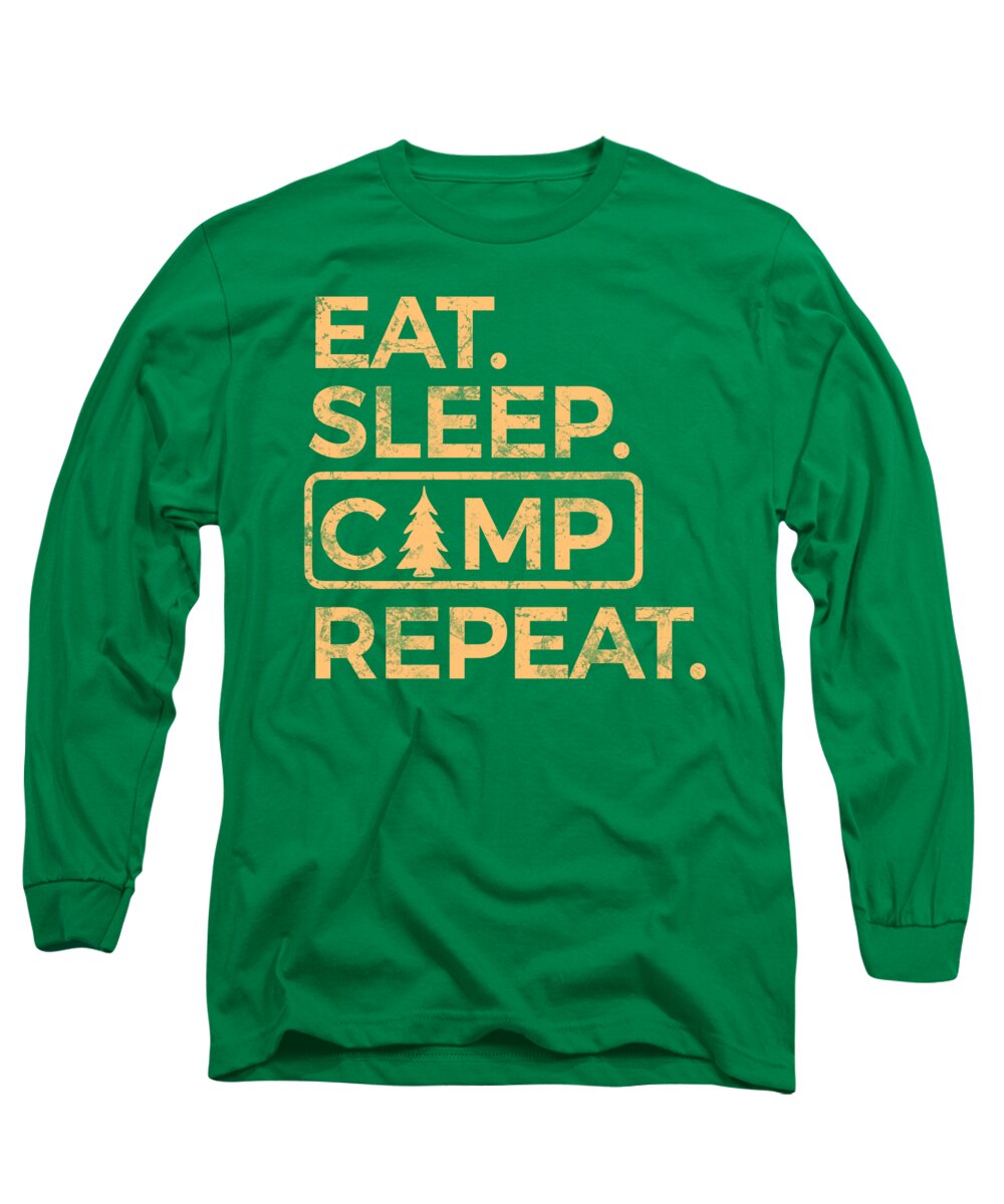 Eat Sleep Camp Repeat - Long Sleeve T-Shirt