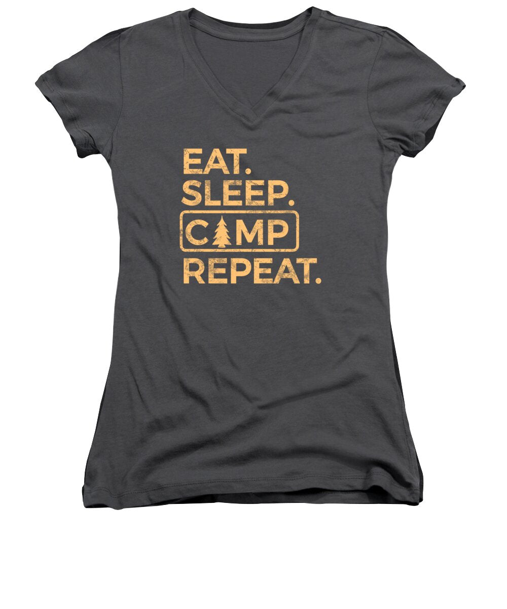 Eat Sleep Camp Repeat - Women's V-Neck