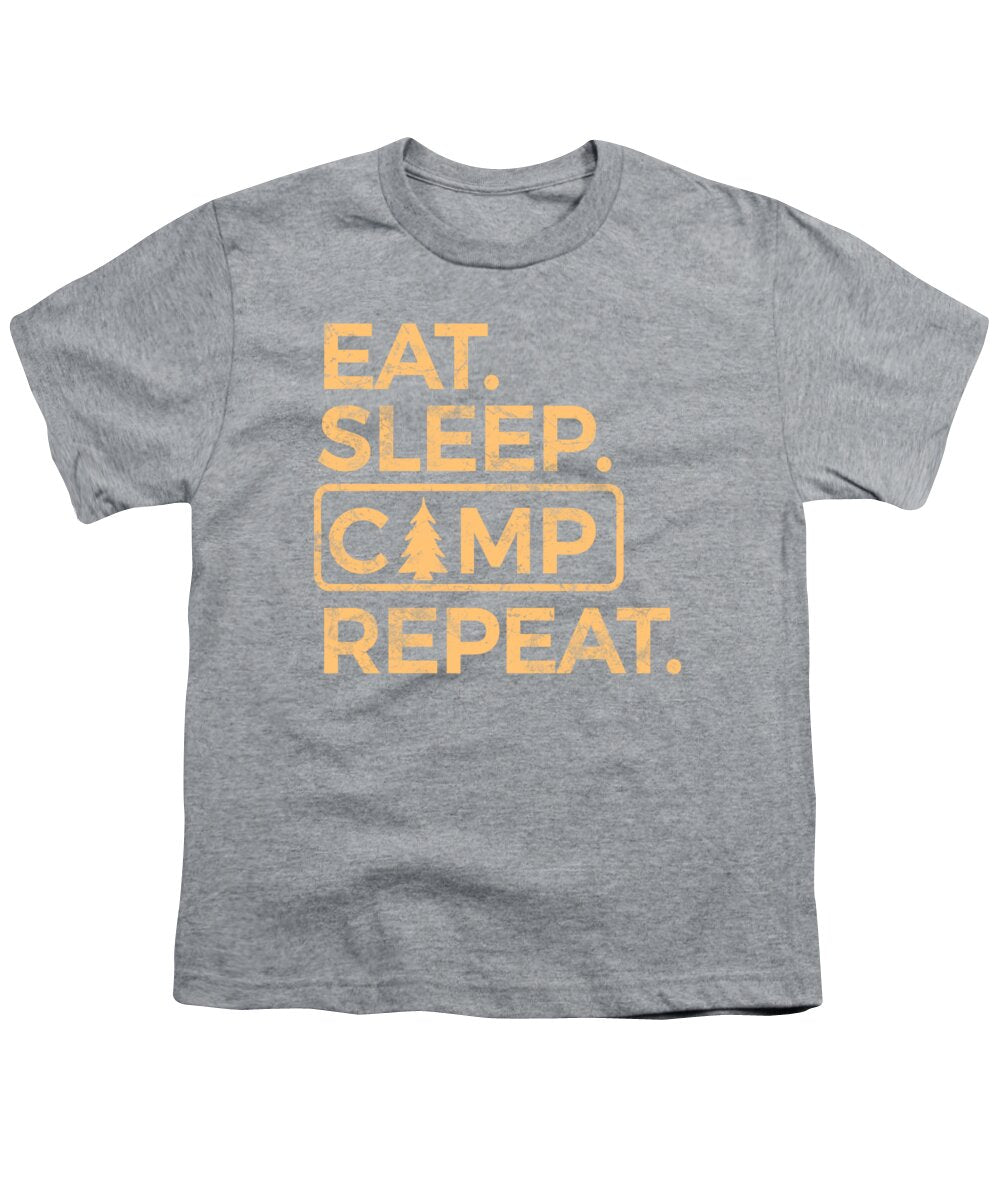 Eat Sleep Camp Repeat - Youth T-Shirt