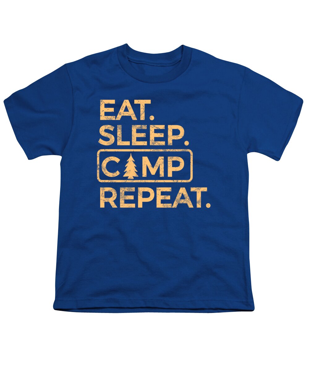 Eat Sleep Camp Repeat - Youth T-Shirt