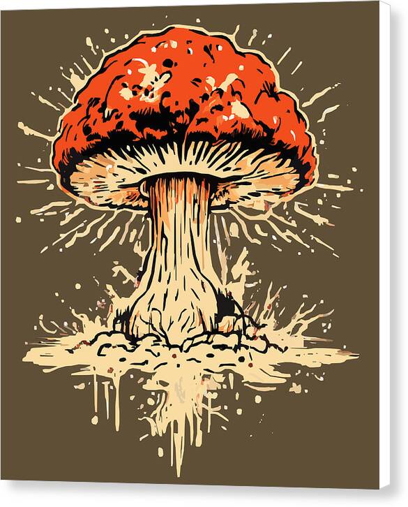 Explosive Mushroom - Canvas Print