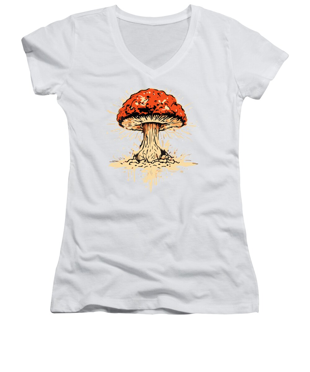 Explosive Mushroom - Women's V-Neck