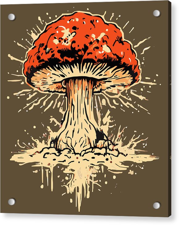 Explosive Mushroom - Acrylic Print