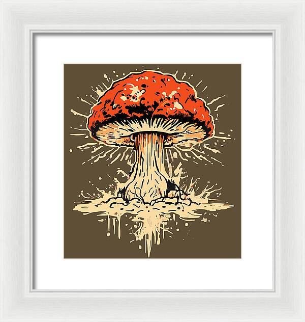Explosive Mushroom - Framed Print