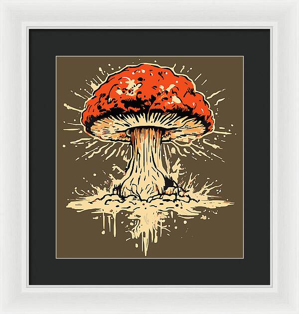Explosive Mushroom - Framed Print